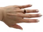 1925 carnelian horizontal signet ring in 18kt yellow gold