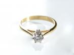 18kt yellow gold 0.25ct diamond solitaire ring