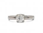 De Beers 0.45ct round brilliant cut diamond solitaire engagement ring