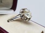 Vintage 1.80ct diamond solitaire engagement ring in 18kt gold