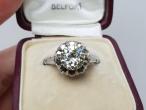 Vintage 1.80ct diamond solitaire engagement ring in 18kt gold