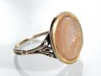 Antique carnelian ring with intaglio of a bearded man