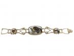 Victorian dog, fox and horse Essex crystal bracelet in 18kt gold