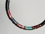 La Nouvelle Bague enamel steel and 18kt gold collar necklace