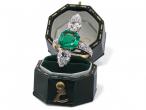 Emerald and diamond engagement ring