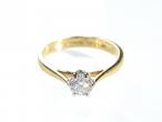 0.50ct diamond solitaire ring in 18kt yellow gold