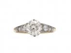 Late Edwardian diamond solitaire engagement ring