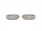 Vintage double sided diamond set hoop earrings in 18kt white gold