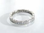 Platinum carre cut diamond full eternity ring