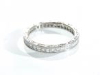 Platinum carre cut diamond full eternity ring
