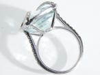 Modern Aquamarine & Diamond Cocktail Ring