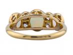 Antique opal and diamond three stone carved ring in 18kt yellow gold – Matthew Weldon