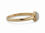 Contemporary Bezel Set Opal Solitaire In 18kt Yellow Gold