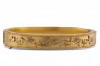 Victorian 15kt yellow and green gold hinged ivy bangle with rope twist border – Matthew Weldon