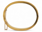 Victorian 15kt yellow and green gold hinged ivy bangle with rope twist border – Matthew Weldon