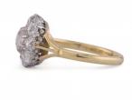 Antique Old Mine cut diamond coronet cluster ring in 18kt yellow gold – Matthew Weldon