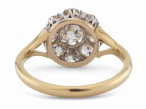 Antique Old Mine cut diamond coronet cluster ring in 18kt yellow gold – Matthew Weldon
