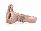 Antique Claddagh ring in 9kt rose gold with crowned heart and hands – Matthew Weldon
