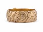 1887 Victorian 18kt gold orange blossom and ivy wedding band – Courtville Antiques