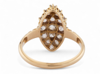 Victorian 18kt gold navette cluster ring with Old Mine cut diamonds – Matthew Weldon