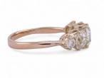 Vintage Old Mine Cut Diamond Five Stone In 14kt Rose Gold