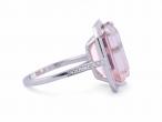 Morganite And Diamond Dress Ring In 18kt White Gold