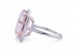 Morganite And Diamond Dress Ring In 18kt White GoldMorganite And Diamond Dress Ring In 18kt White Gold