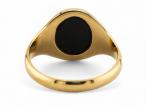 Vintage Oval Bloodstone Pinky Ring In 9kt Yellow Gold