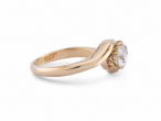Edwardian Two Stone Diamond Twist In 18kt Yellow Gold
