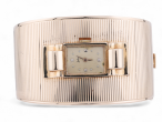 1970s Jules Jürgensen watch bangle in 14kt yellow gold – Courtville Antiques