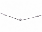 Modern diamond set trace chain necklace in 18kt white gold – Courtville Antiques