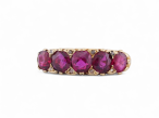 Victorian ruby five stone carved ring in 18kt yellow gold – Courtville Antiques