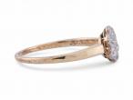 Edwardian old mine cut diamond daisy cluster ring in 18kt yellow gold and platinum – Courtville Antiques