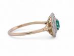 Early Art Deco emerald and diamond octagonal cluster ring in 18kt yellow gold and platinum – Courtville Antiques