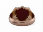 Victorian carnelian shield signet ring in 18kt yellow gold from Courtville Antiques