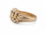 Edwardian 18kt yellow gold keeper ring by J Sherwood & Sons, Courtville Antiques