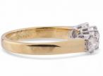 Vintage four stone diamond ring in 18kt yellow gold