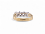 Vintage four stone diamond ring in 18kt yellow gold