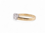 Vintage four stone diamond ring in 18kt yellow gold