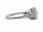 Mid-20th century platinum solitaire ring with 1.94ct old mine cut diamond