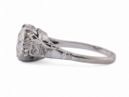 Mid-20th century platinum solitaire ring with 1.94ct old mine cut diamond