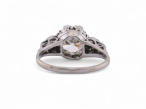 Mid-20th century platinum solitaire ring with 1.94ct old mine cut diamond