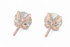 vintage old European cut diamond stud earrings