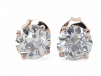 vintage old European cut diamond stud earrings