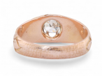 Edwardian old European cut diamond ring in 18kt yellow gold