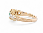 Belle Epoque Emerald And Diamond Seven Stone Ring In 18kt Yellow Gold