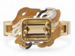 Vintage Statement 40.0ct Citrine Set Bangle