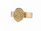 VictorianOval Mourning Locket Mourning Ring In 15kt Yellow Gold
