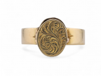 VictorianOval Mourning Locket Mourning Ring In 15kt Yellow Gold