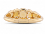 Antique Citrine Five Stone Ring In 18kt Yellow Gold